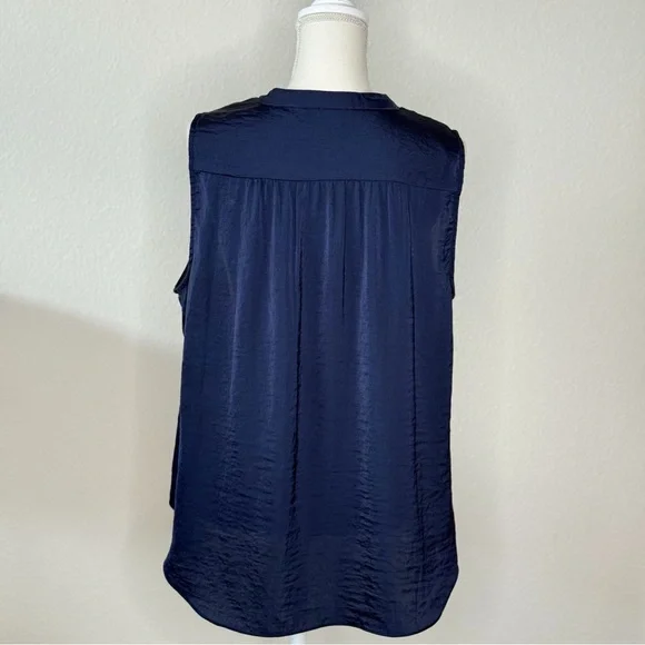 Vince Camuto Blue Sleeveless Blouse - Picture 4 of 8